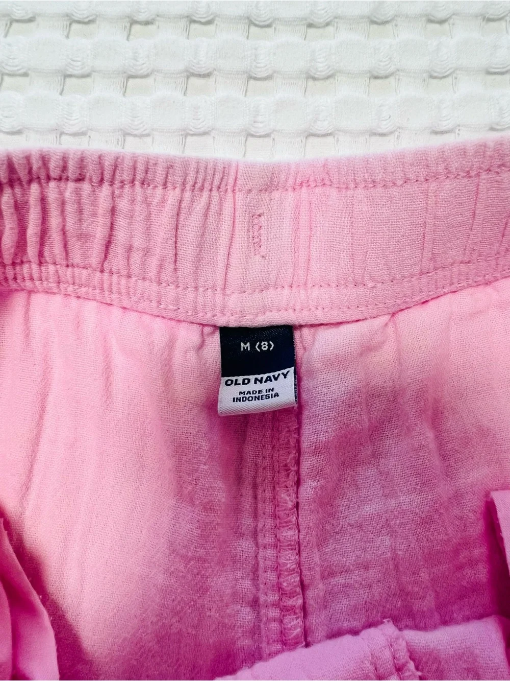 Old Navy Light Pink Cotton Wide-Leg Pants